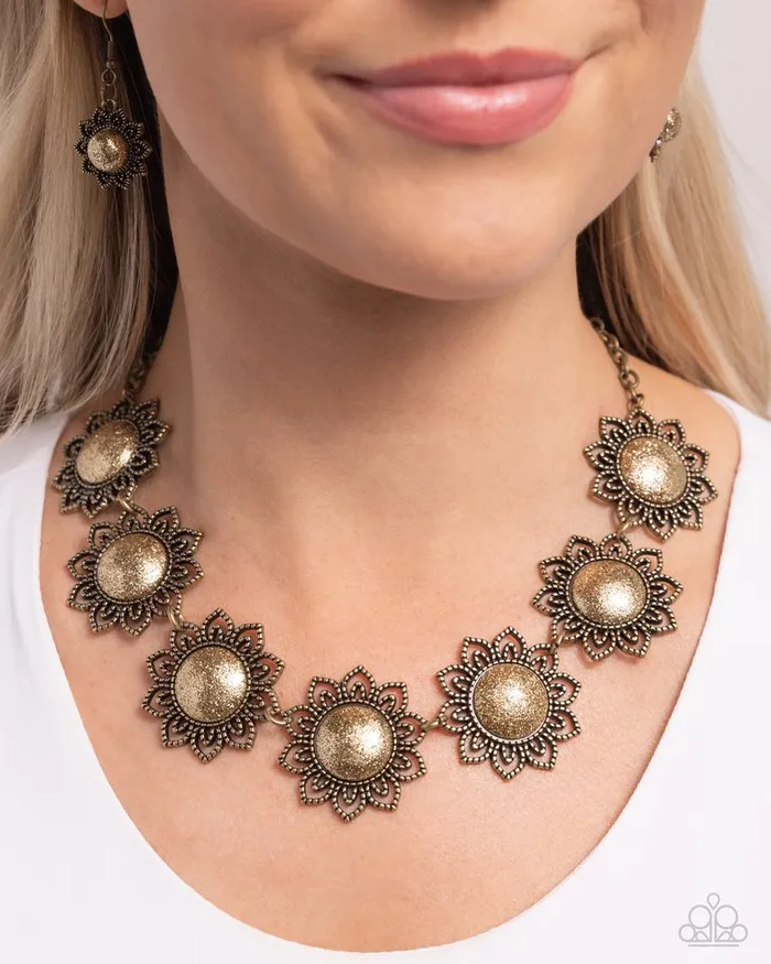 Necklaces Paparazzi Jewelry Paparazzi Necklace The GLITTER Takes It All Brass
