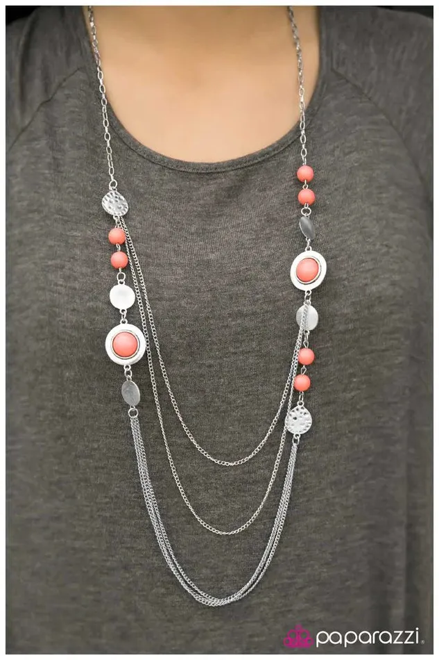 Necklaces Paparazzi Jewelry Paparazzi Necklace The Great Expedition Orange