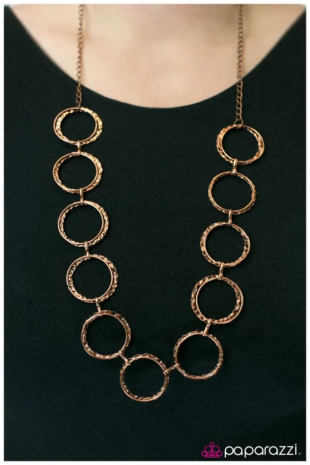 Necklaces Paparazzi Jewelry Paparazzi Necklace When the Going Gets Tough Copper