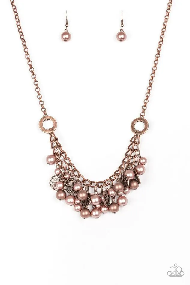 Necklaces Paparazzi Necklace Cinderella Glam Copper Paparazzi Jewelry