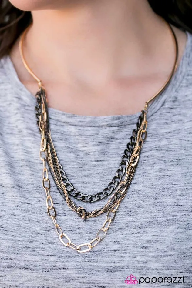 Necklaces Paparazzi Necklace Ive Got Edge Gold Paparazzi Jewelry