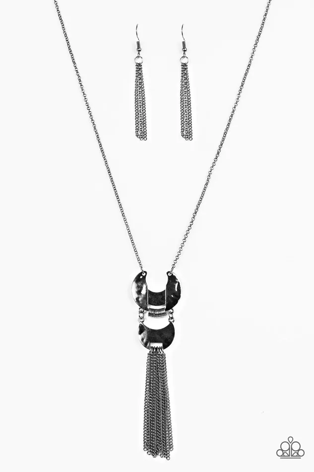 Necklaces Paparazzi Necklace Lunar Legend Black Paparazzi Jewelry