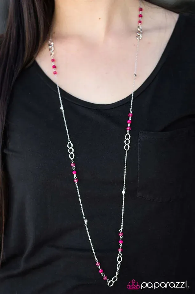 Necklaces Paparazzi Necklace Pristine Bay Pink Paparazzi Jewelry