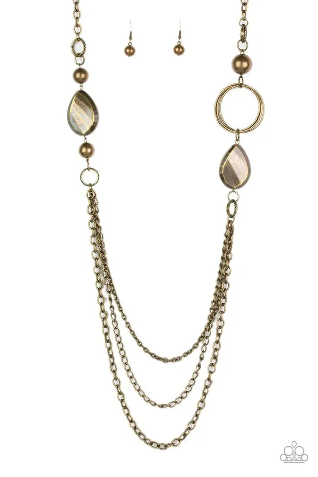 Necklaces Paparazzi Necklace Rebels Have More Fun Brass Paparazzi Jewelry