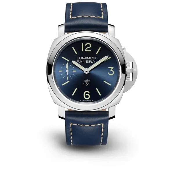 Panerai Watches Panerai Luminor 44mm Watch Ref PAM01085 Blue Index Dial Blue Calfskin Leather Strap Panerai Watches Panerai Luminor 44mm Watch Ref PAM01085 Blue Index Dial Blue Calfskin Leather Strap