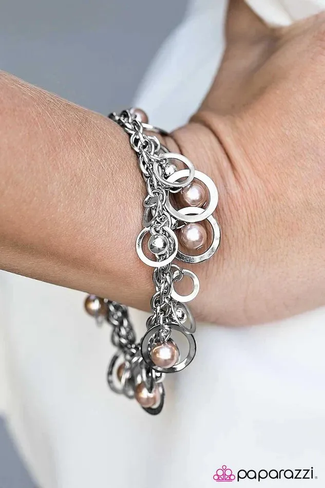 Paparazzi Bracelet Cosmic Cover Girl Brown Paparazzi Jewelry Bracelets