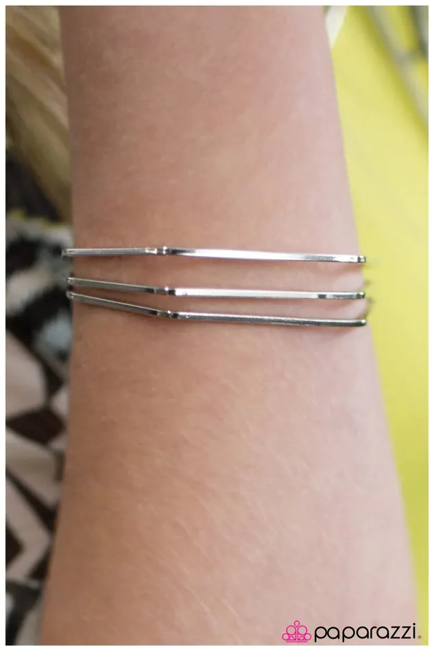 Paparazzi Bracelet Geometricallly Speaking Silver Paparazzi Jewelry Bracelets
