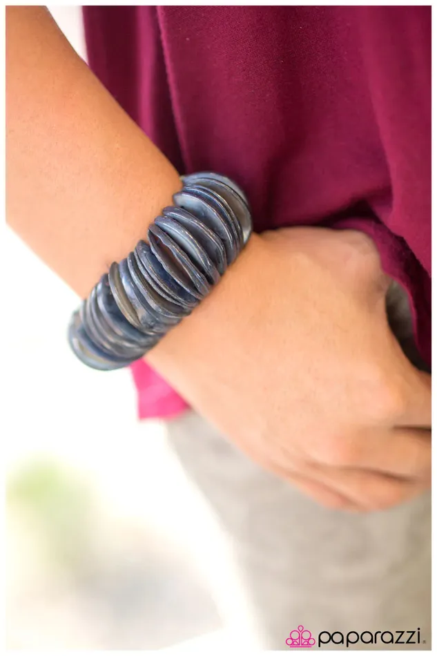 Paparazzi Bracelet Half The Fun Blue Paparazzi Jewelry Bracelets
