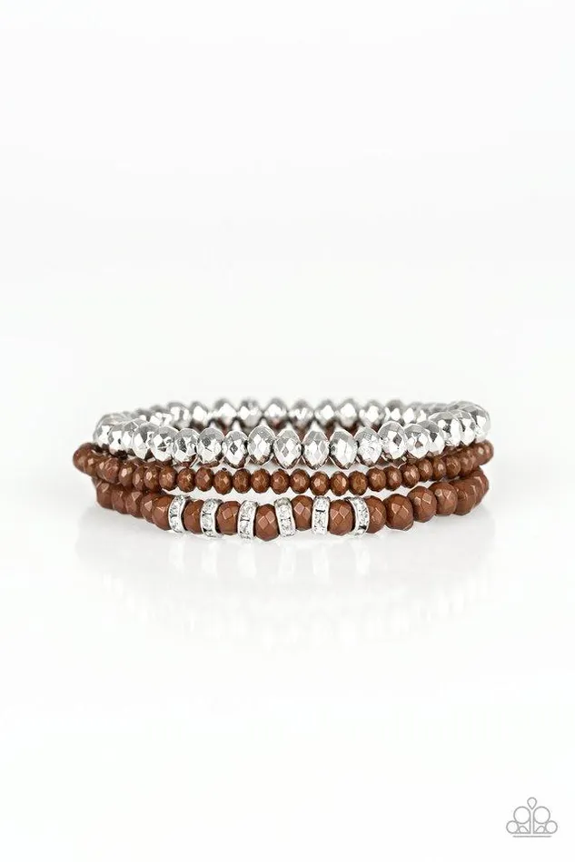 Paparazzi Bracelet Ideal Idol Brown Paparazzi Jewelry Bracelets
