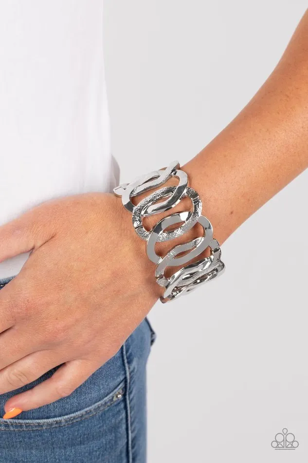 Paparazzi Bracelet Industrial Indulgence Silver Paparazzi Jewelry Bracelets
