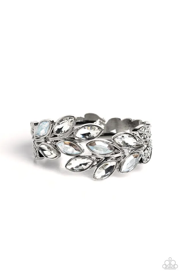 Paparazzi Bracelet Luminous Laurels White Paparazzi Jewelry Bracelets Paparazzi Bracelet Luminous Laurels White Paparazzi Jewelry Bracelets
