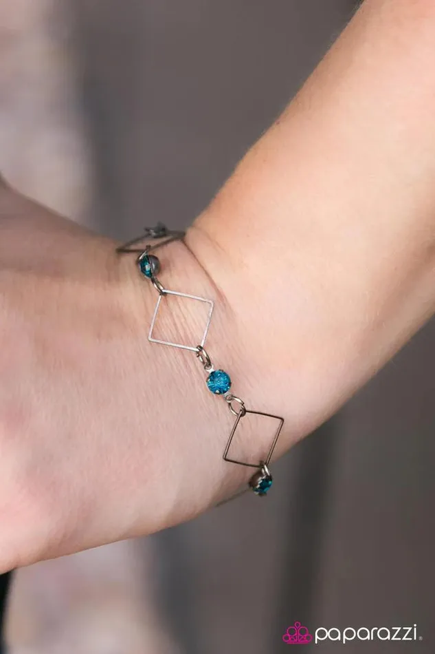 Paparazzi Bracelet New Girl on the Block Blue Paparazzi Jewelry Bracelets
