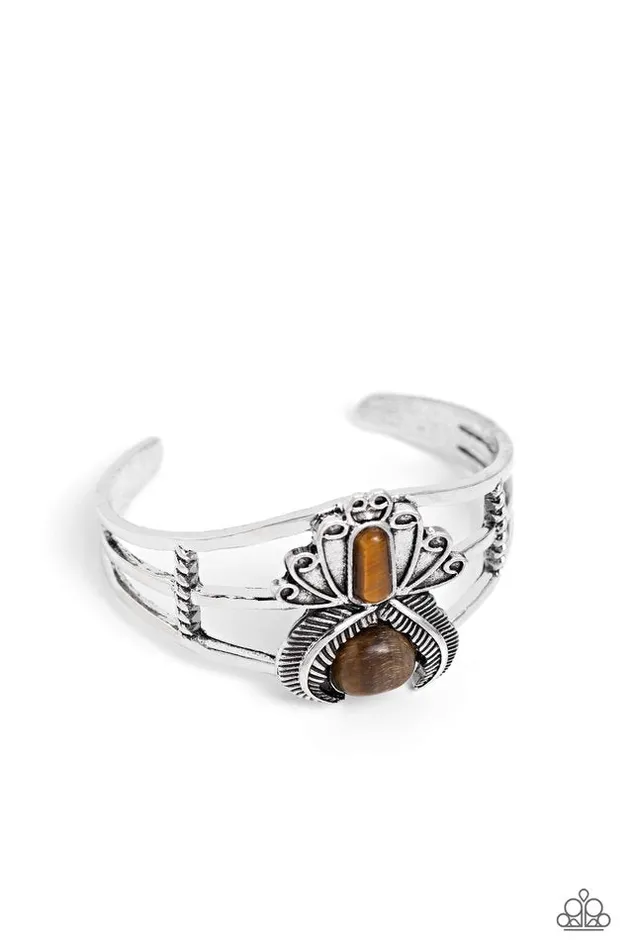 Paparazzi Bracelet Peacock Plume Brown Paparazzi Jewelry Bracelets Paparazzi Bracelet Peacock Plume Brown Paparazzi Jewelry Bracelets