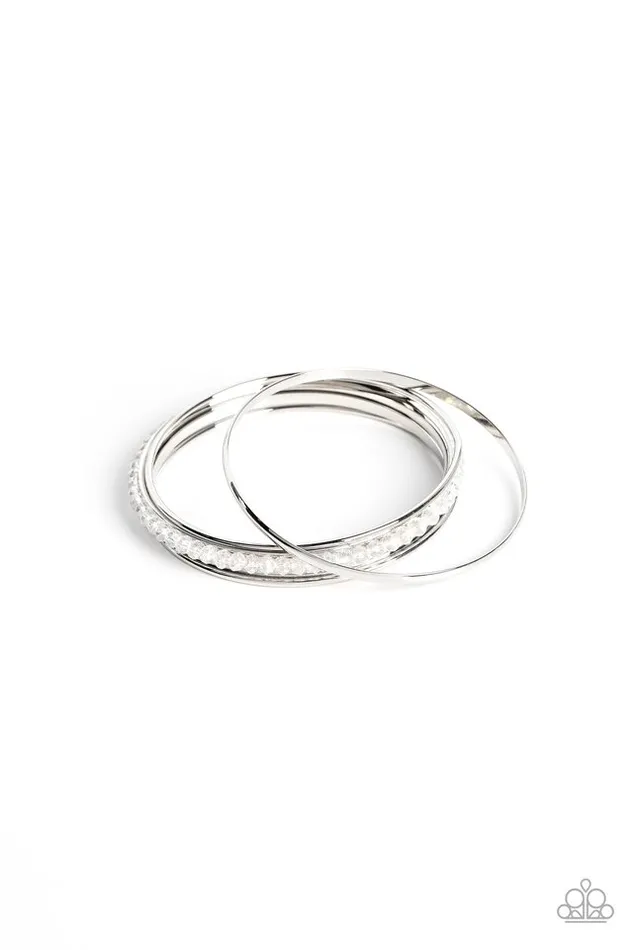 Paparazzi Bracelet Prismatic Pizazz White Paparazzi Jewelry Bracelets