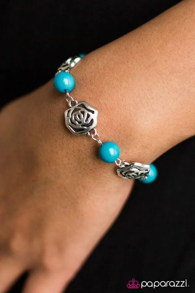 Paparazzi Bracelet Springtime Social Blue Paparazzi Jewelry Bracelets