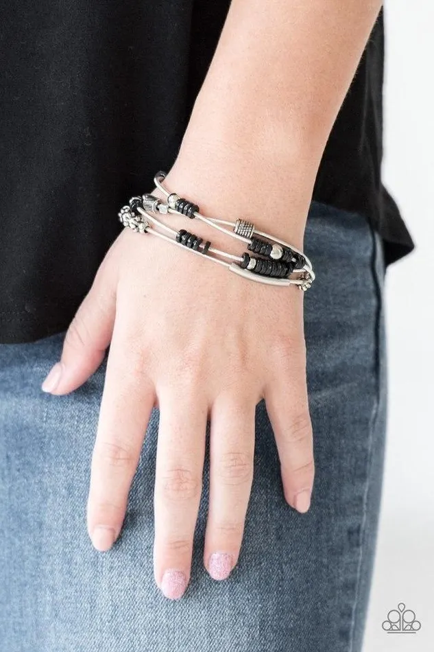 Paparazzi Bracelet Tribal Spunk Black Paparazzi Jewelry Bracelets