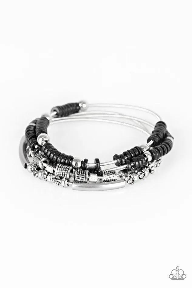 Paparazzi Bracelet Tribal Spunk Black Paparazzi Jewelry Bracelets
