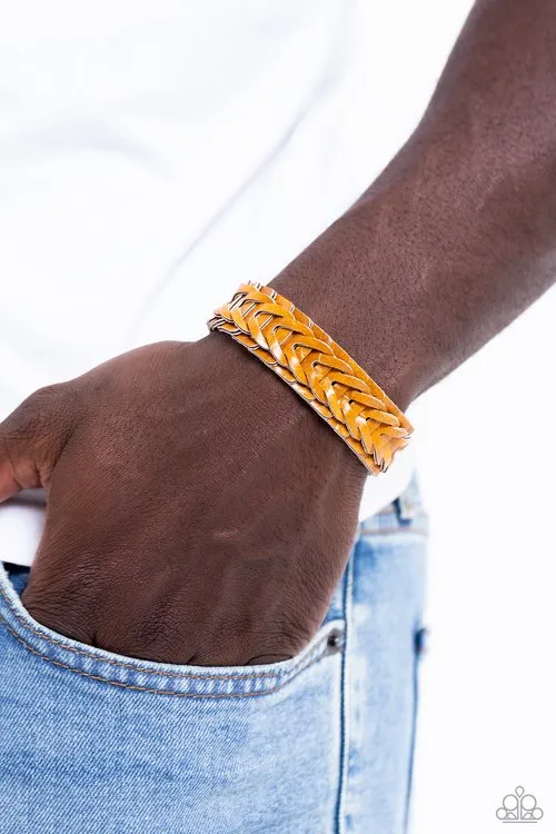 Paparazzi Bracelet Western Nomad Yellow Paparazzi Jewelry Bracelets
