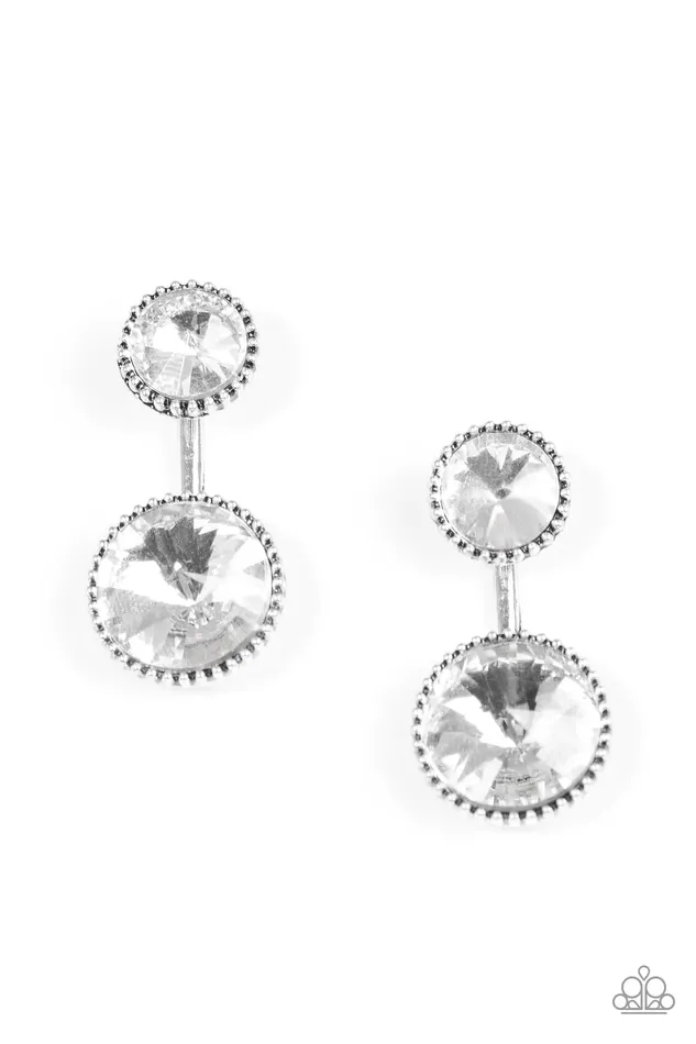 Paparazzi Earring Bling Squad White Paparazzi Jewelry Earrings