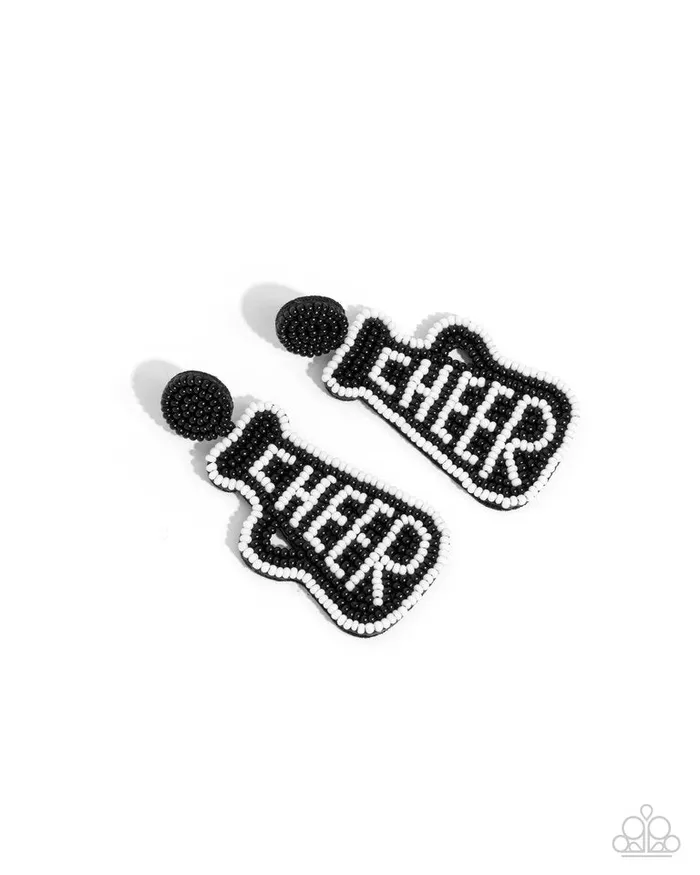 Paparazzi Earring Cheer Captain Black Paparazzi Jewelry Earrings Paparazzi Earring Cheer Captain Black Paparazzi Jewelry Earrings