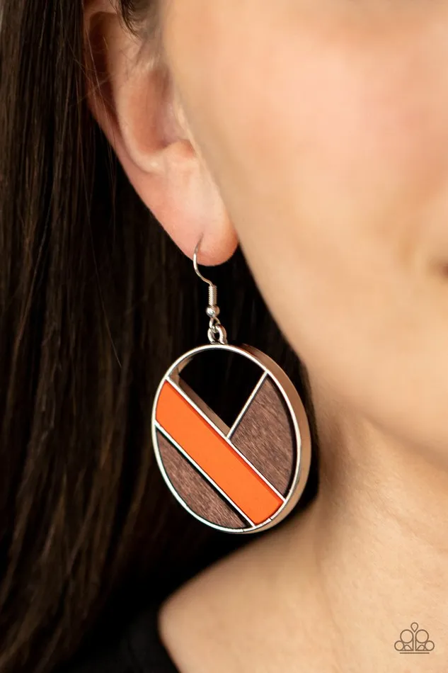 Paparazzi Earring Dont Be MODest Orange Paparazzi Jewelry Earrings