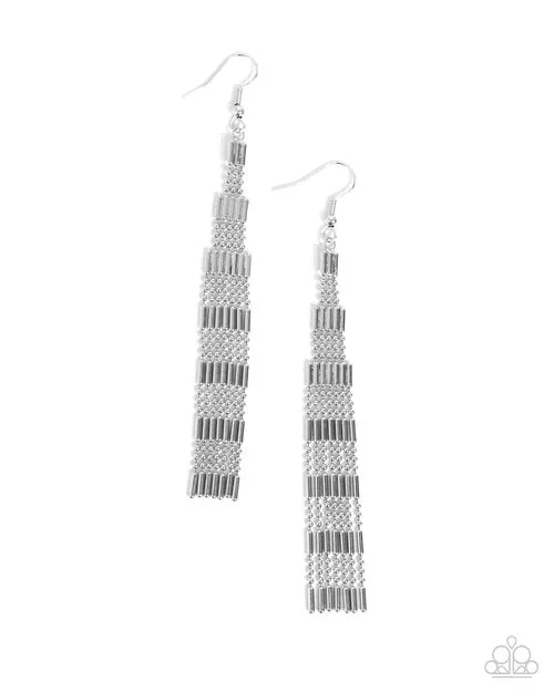 Paparazzi Earring Empire State Etiquette Silver Paparazzi Jewelry Earrings Paparazzi Earring Empire State Etiquette Silver Paparazzi Jewelry Earrings