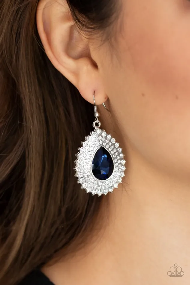 Paparazzi Earring Exquisitely Explosive Blue Paparazzi Jewelry Earrings
