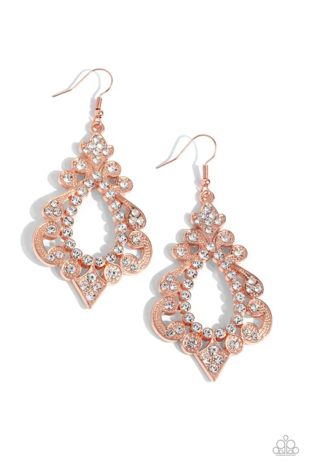 Paparazzi Earring Fit for a DIVA Copper Paparazzi Jewelry Earrings Paparazzi Earring Fit for a DIVA Copper Paparazzi Jewelry Earrings