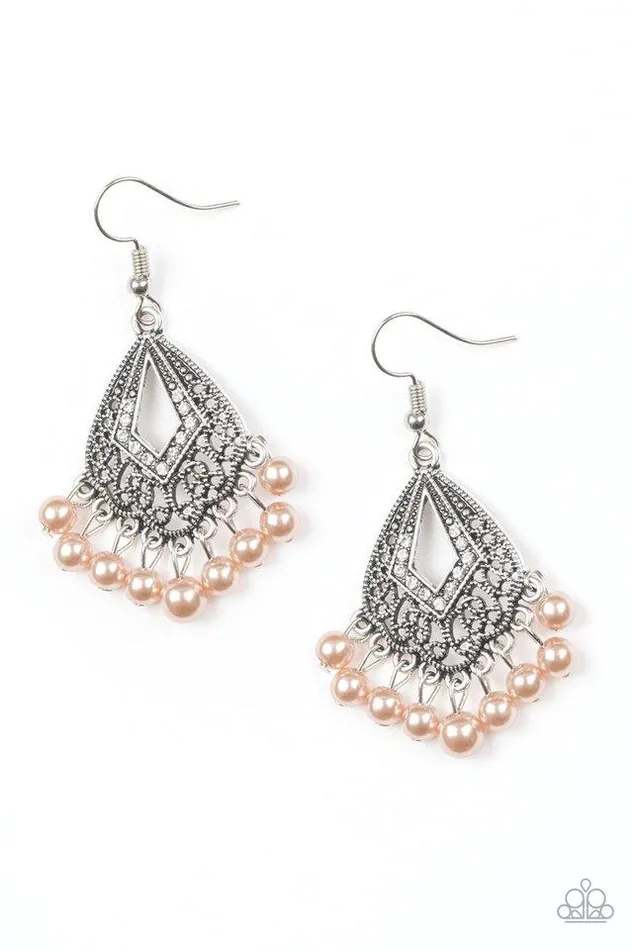Paparazzi Earring Gracefully Gatsby Brown Paparazzi Jewelry Earrings