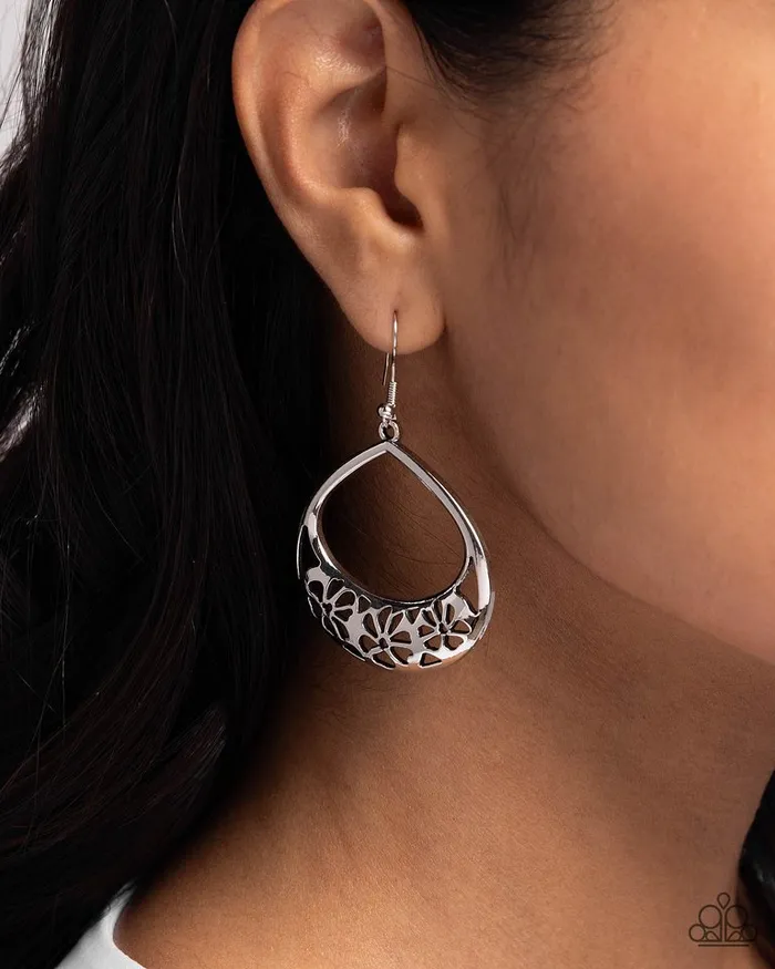 Paparazzi Earring Island Ambrosia Silver Paparazzi Jewelry Earrings