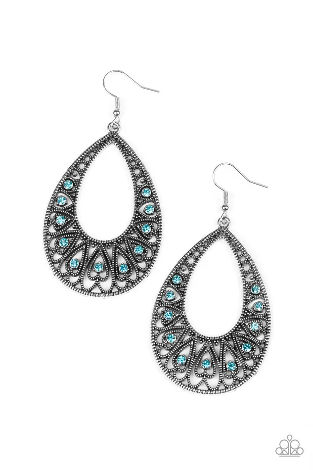 Paparazzi Earring Love To Be Loved Blue Paparazzi Jewelry Earrings