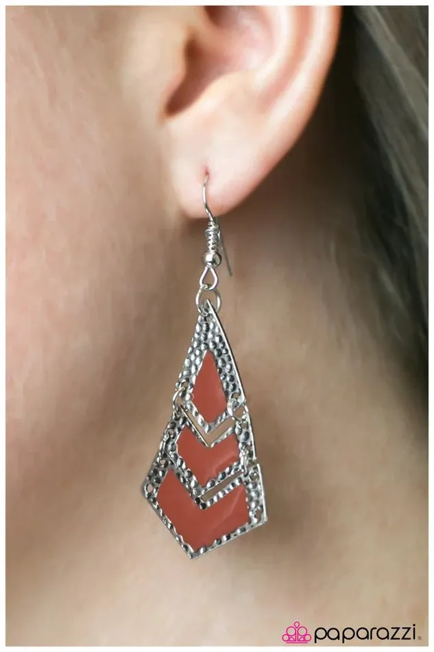 Paparazzi Earring Wild Child Orange Paparazzi Jewelry Earrings