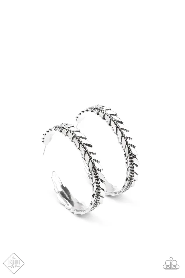 Paparazzi Earrings Flew The Nest Silver Paparazzi Jewelry Earrings