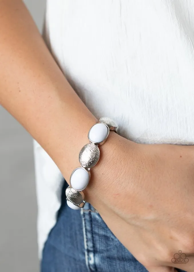 Paparazzi Jewelry Bracelets Paparazzi Bracelet Decadently Dewy White