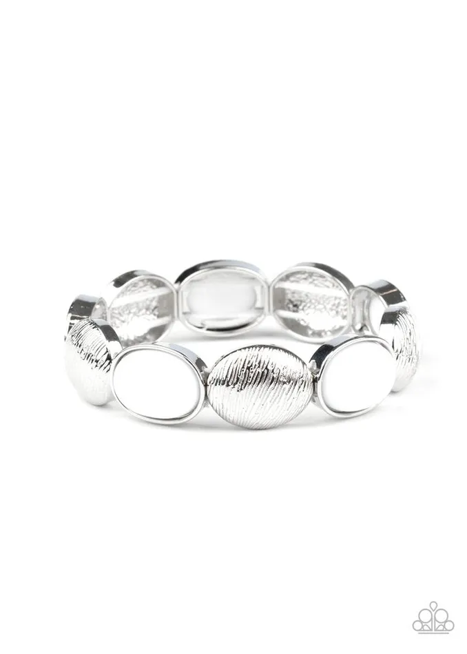 Paparazzi Jewelry Bracelets Paparazzi Bracelet Decadently Dewy White Paparazzi Jewelry Bracelets Paparazzi Bracelet Decadently Dewy White