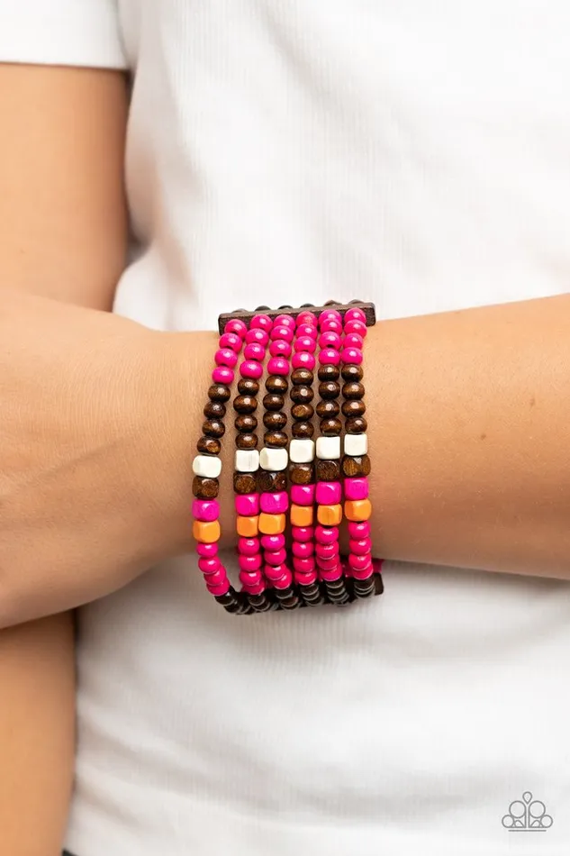 Paparazzi Jewelry Bracelets Paparazzi Bracelet Dive into Maldives Pink