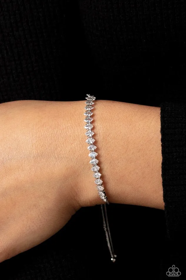 Paparazzi Jewelry Bracelets Paparazzi Bracelet Dynamic Diamonds White