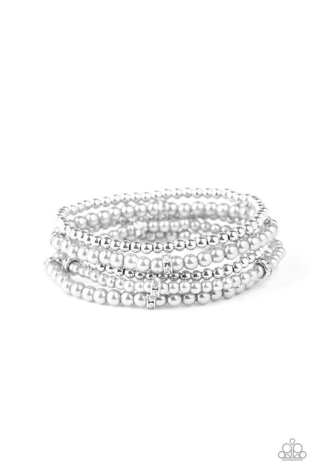Paparazzi Jewelry Bracelets Paparazzi Bracelet Fiercely Frosted Silver