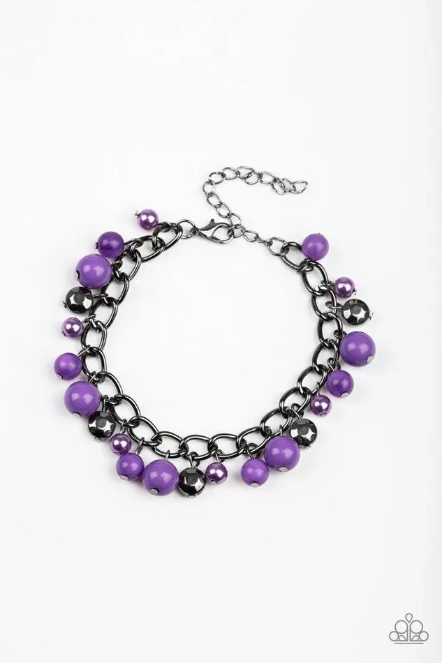 Paparazzi Jewelry Bracelets Paparazzi Bracelet Hold My Drink Purple