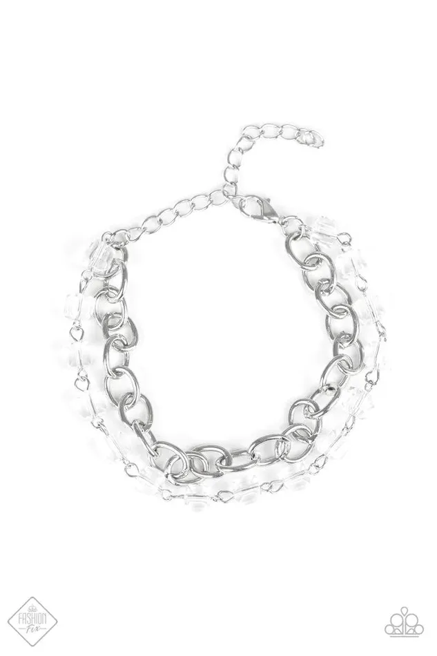 Paparazzi Jewelry Bracelets Paparazzi Bracelet Life Of The Block Party White