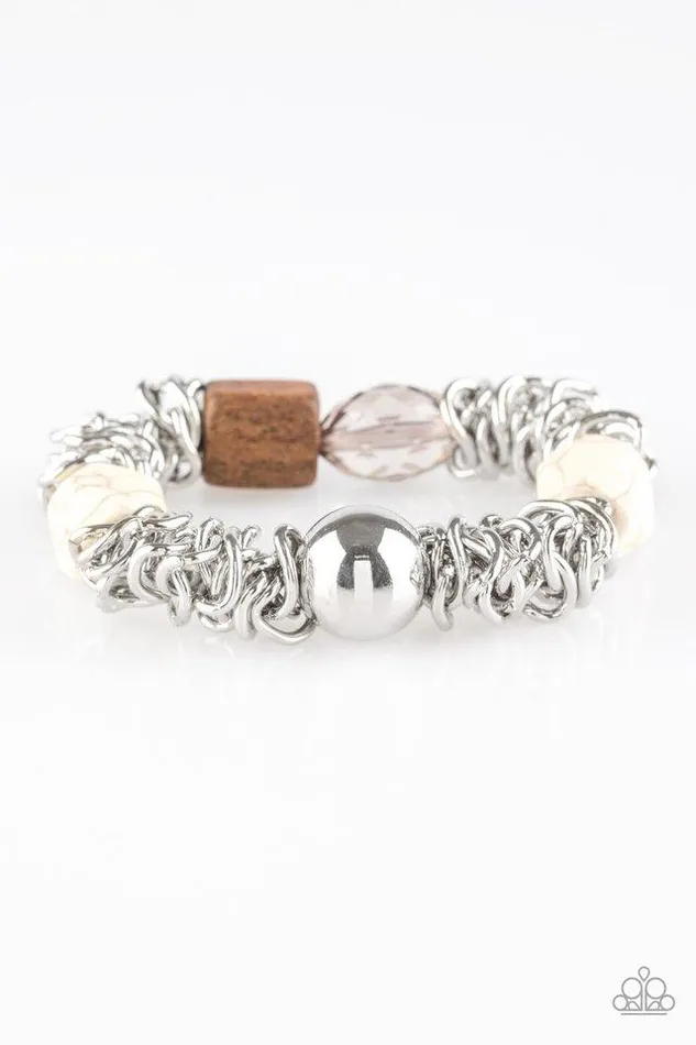 Paparazzi Jewelry Bracelets Paparazzi Bracelet Mesmerizingly Magmatic White