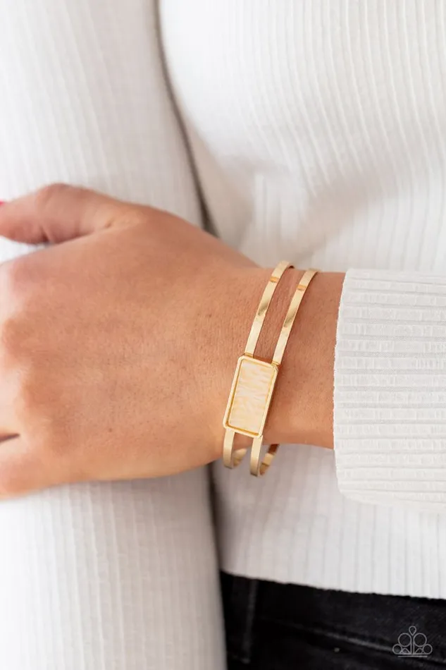 Paparazzi Jewelry Bracelets Paparazzi Bracelet Remarkably Cute and Resolute Gold