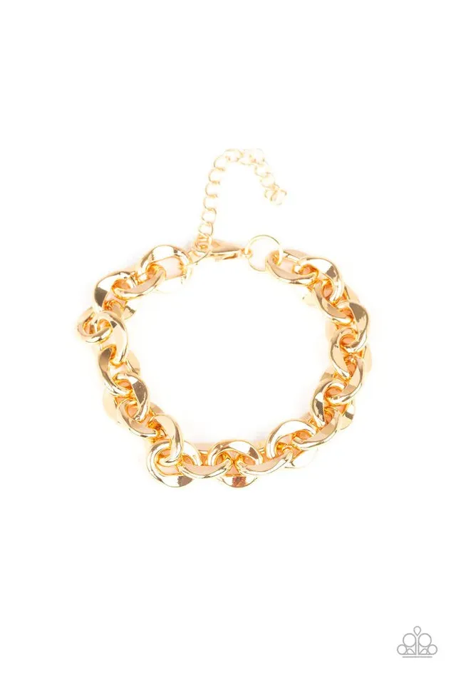 Paparazzi Jewelry Bracelets Paparazzi Bracelet Step It Up Gold
