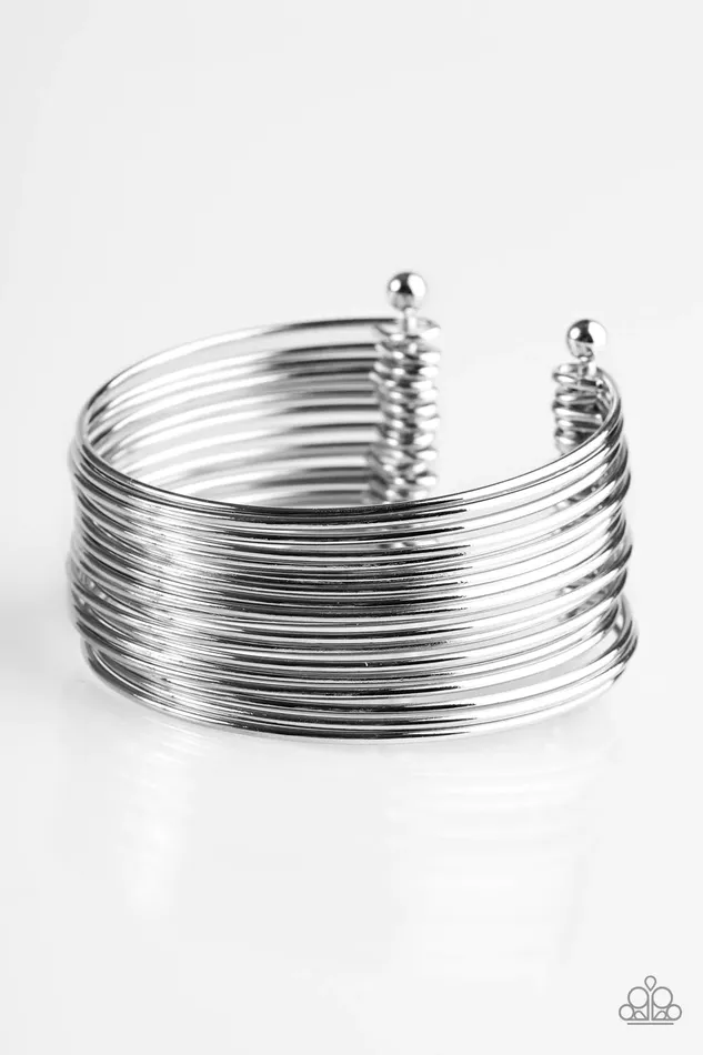 Paparazzi Jewelry Bracelets Paparazzi Bracelet Tic Tac STACK Silver