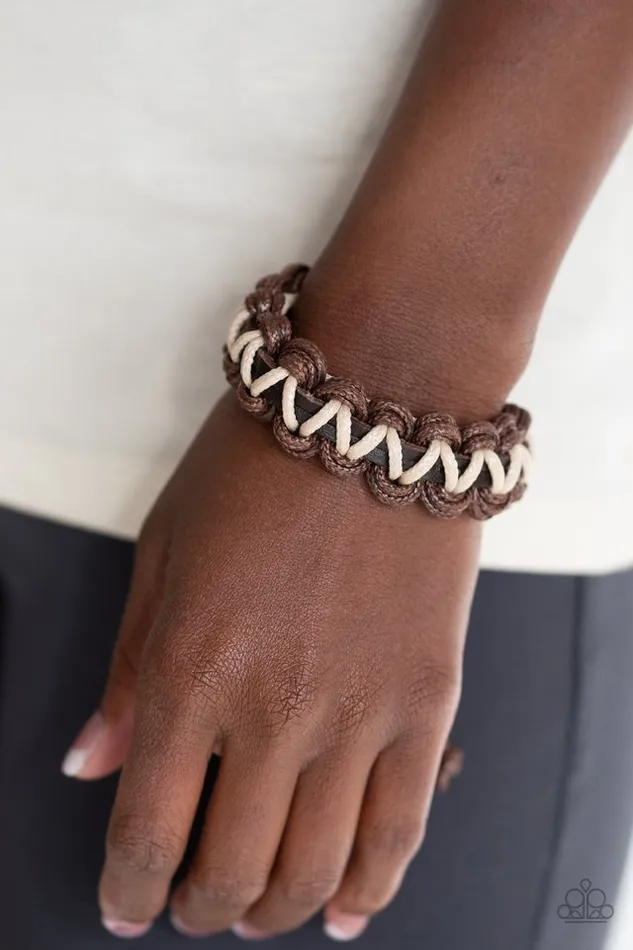 Paparazzi Jewelry Bracelets Paparazzi Bracelet WEAVE It At That Brown