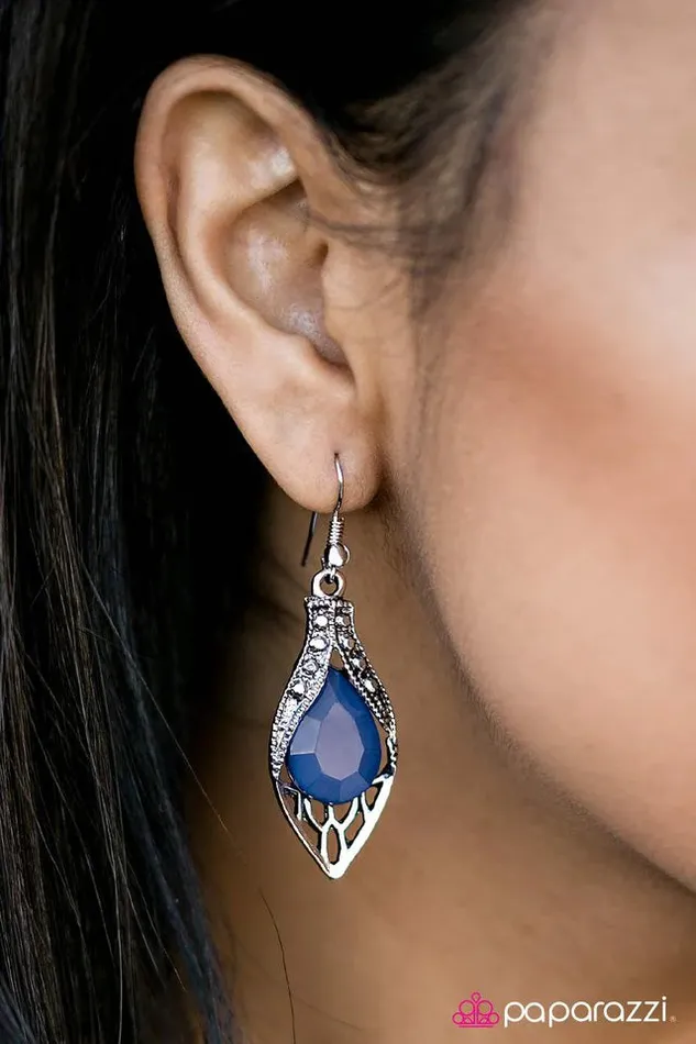 Paparazzi Jewelry Earrings Paparazzi Earring BRIGHT On Time Blue