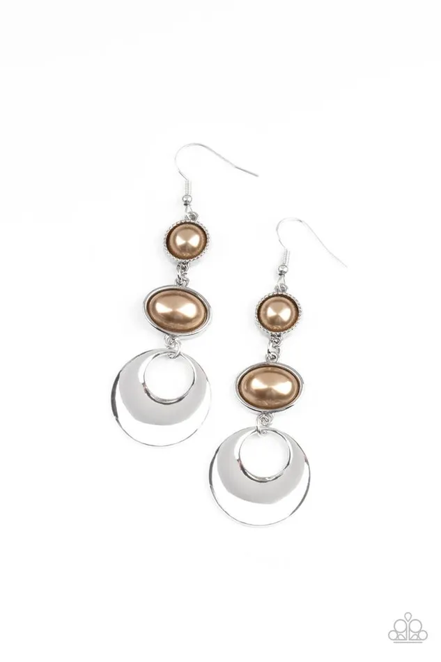 Paparazzi Jewelry Earrings Paparazzi Earring Bubbling To The Surface Brown Paparazzi Jewelry Earrings Paparazzi Earring Bubbling To The Surface Brown