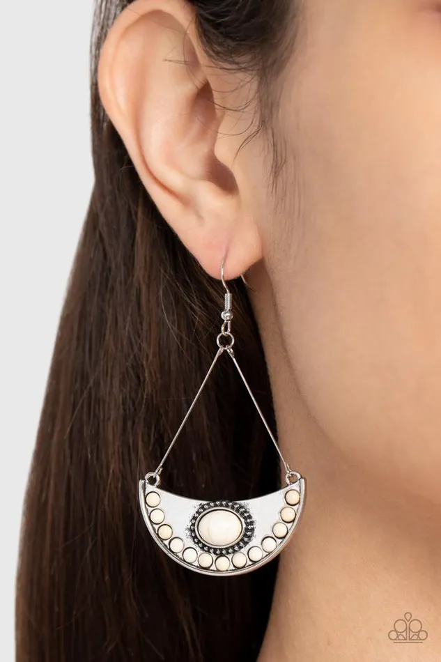 Paparazzi Jewelry Earrings Paparazzi Earring Canyon Canoe Ride White