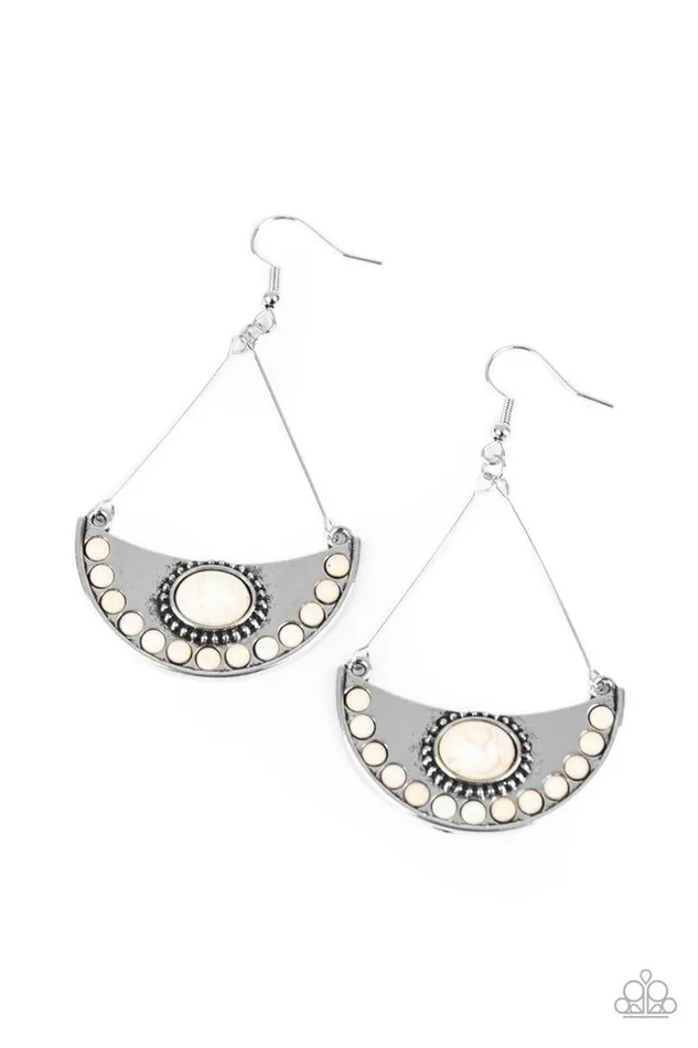 Paparazzi Jewelry Earrings Paparazzi Earring Canyon Canoe Ride White Paparazzi Jewelry Earrings Paparazzi Earring Canyon Canoe Ride White