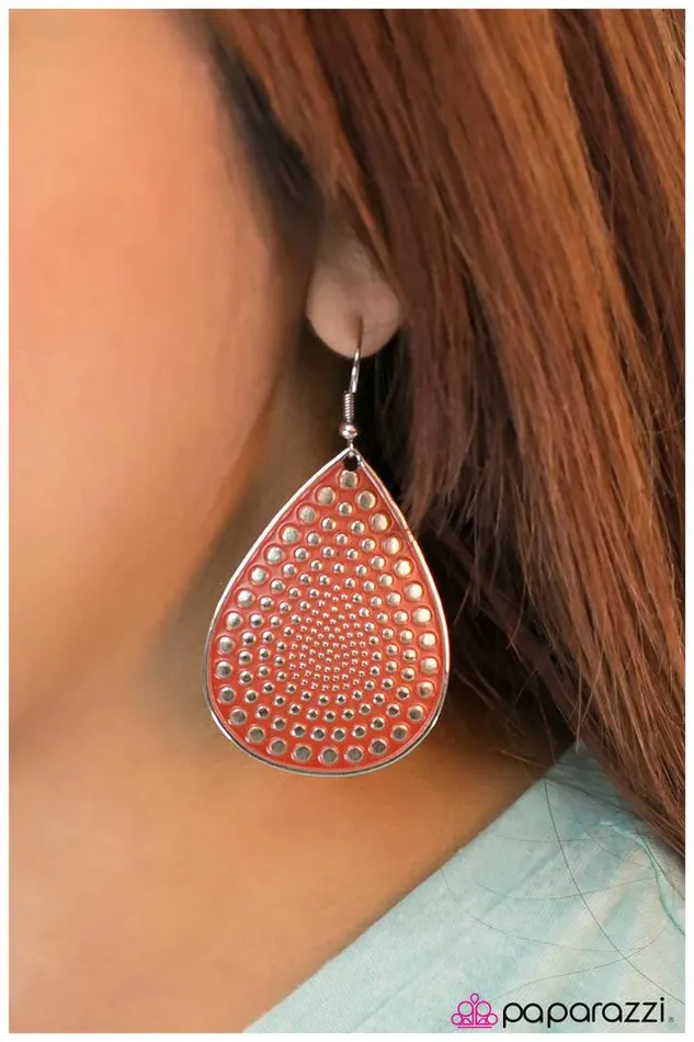 Paparazzi Jewelry Earrings Paparazzi Earring Drifter Orange